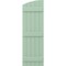 Ekena Millwork Americraft 5-Board (3 Batten) Wood Joined Board-n-Batten Shutters w/Ellipt Top, ARW401BE518X77SGH, PR ARW401BE518X77SGH - alternate 8
